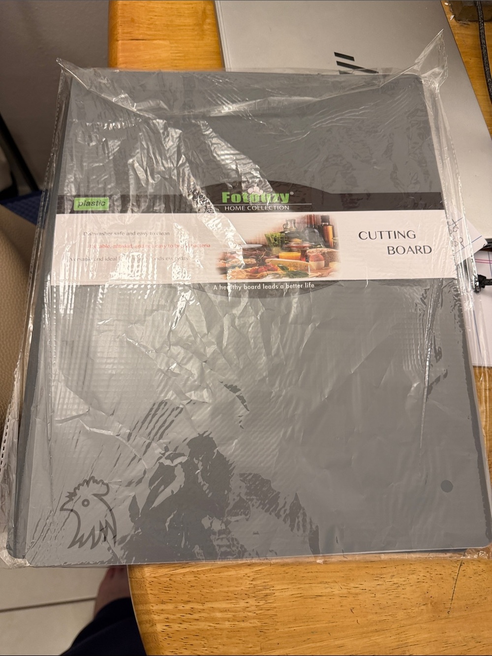 Gray Cutting Board - Durable Kitchen Chopping Mat